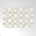 White & Gold Circles Welcome Mat Gallery Image 1