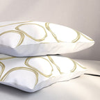 White & Gold Circles Pillow Sham Gallery Image 3