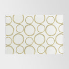 White & Gold Circles Rug Gallery Image 2