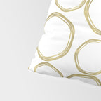 White & Gold Circles Pillow Sham Gallery Image 4