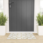 White & Gold Circles Welcome Mat Gallery Image 3