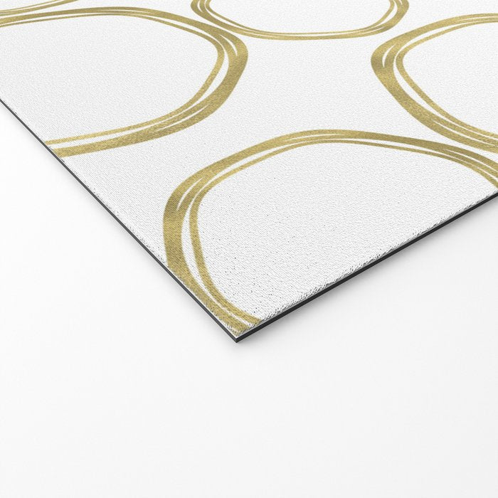 White & Gold Circles Welcome Mat Gallery Image 2
