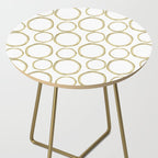 White & Gold Circles Side Table Gallery Image 2