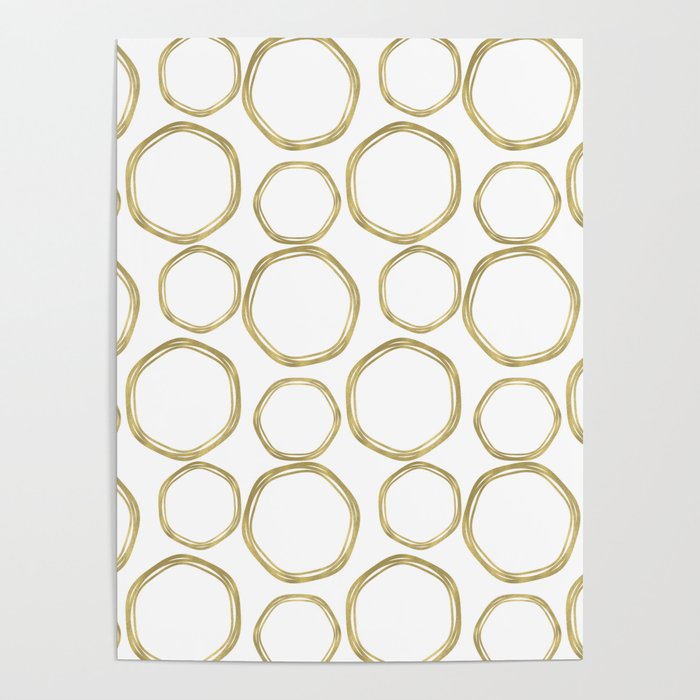 White & Gold Circles Poster Gallery Image 4