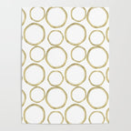 White & Gold Circles Poster Gallery Image 4