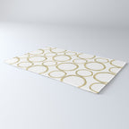 White & Gold Circles Rug Gallery Image 3