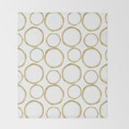 White & Gold Circles Throw Blanket Gallery Image 2