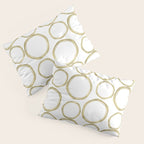 White & Gold Circles Pillow Sham Gallery Image 3