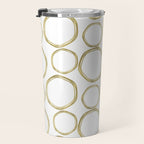 White & Gold Circles Travel Mug Gallery Image 3