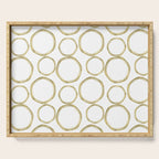 White & Gold Circles Serving Tray Gallery Image 1