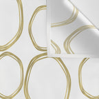 White & Gold Circles Wall Tapestry Gallery Image 3