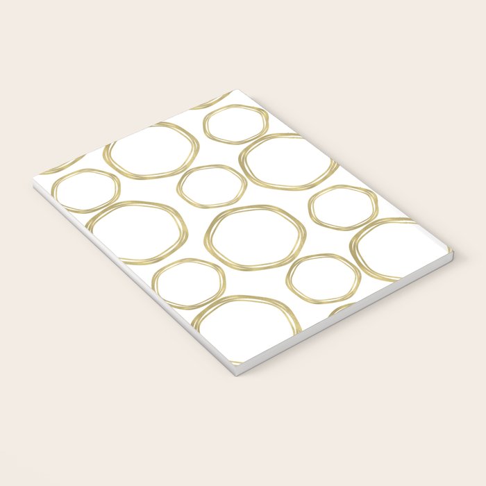 White & Gold Circles Notebook Gallery Image 3