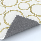 White & Gold Circles Rug Gallery Image 4