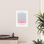 Le Soleil | 02 - Abstract Retro Sun Pink And Blue Print Preppy Modern Sunshine Poster Gallery Image 2