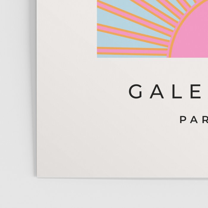 Le Soleil | 02 - Abstract Retro Sun Pink And Blue Print Preppy Modern Sunshine Poster Gallery Image 3