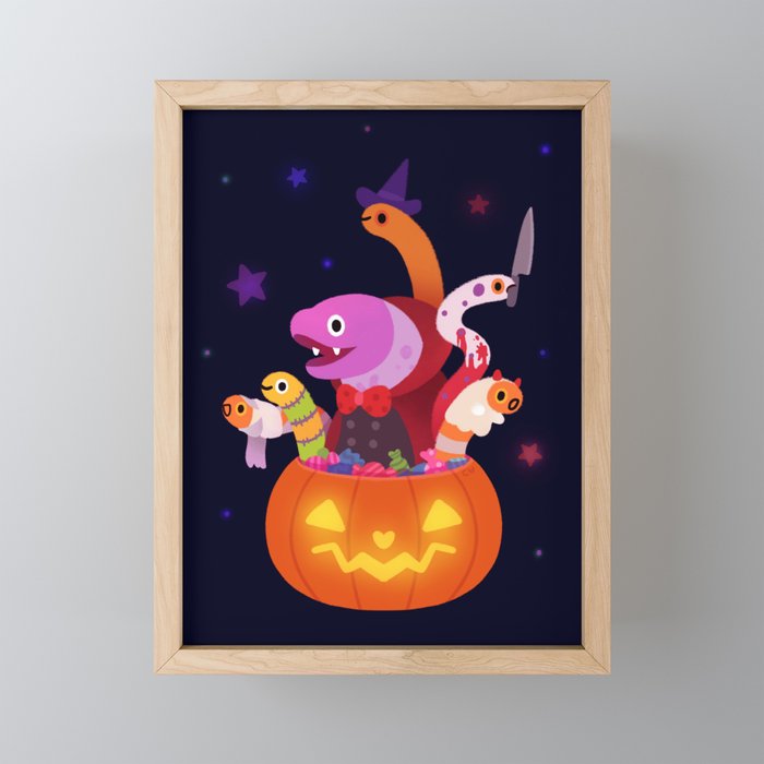 Spooky eels Mini Art Print Gallery Image 1