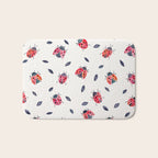 Lucky Ladybugs & Black Leaves Bath Mat Gallery Image 1