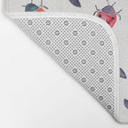 Lucky Ladybugs & Black Leaves Bath Mat Gallery Image 2