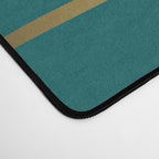 Festive, Flower Bloom, Teal Green and Gold Desk Mat Gallery Image 4