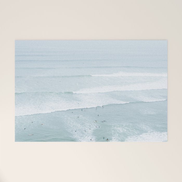 Tiny Surfers from the Sky, Lima, Peru Welcome Mat Gallery Image 1