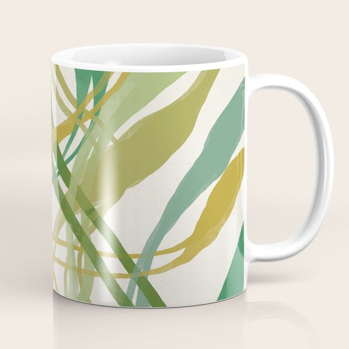 Green Twist - Modern Art Print Coffee Mug Gallery Image 1