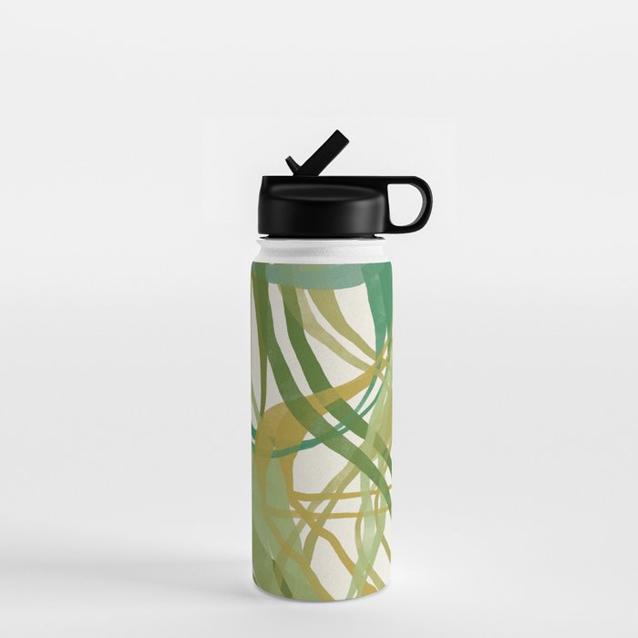 Green Twist - Modern Art Print Water Bottle Gallery Image 1