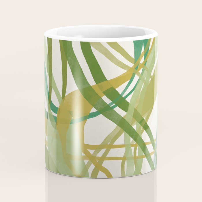 Green Twist - Modern Art Print Coffee Mug Gallery Image 4