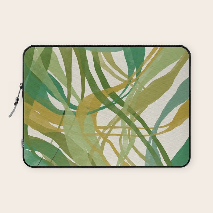 Green Twist - Modern Art Print Laptop Sleeve Gallery Image 1