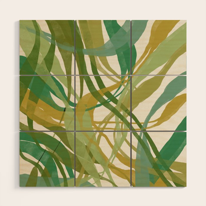 Green Twist - Modern Art Print Wood Wall Art Gallery Image 1