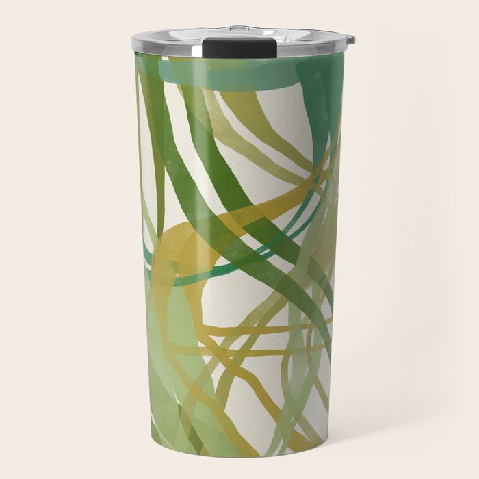 Green Twist - Modern Art Print Travel Mug Gallery Image 1