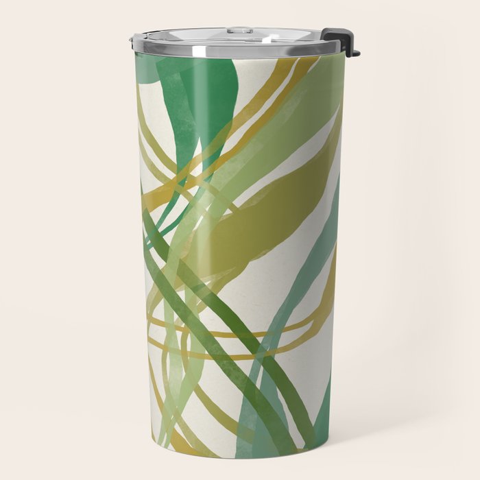 Green Twist - Modern Art Print Travel Mug Gallery Image 2