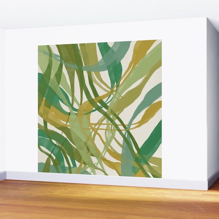 Green Twist - Modern Art Print Wall Mural Gallery Image 2