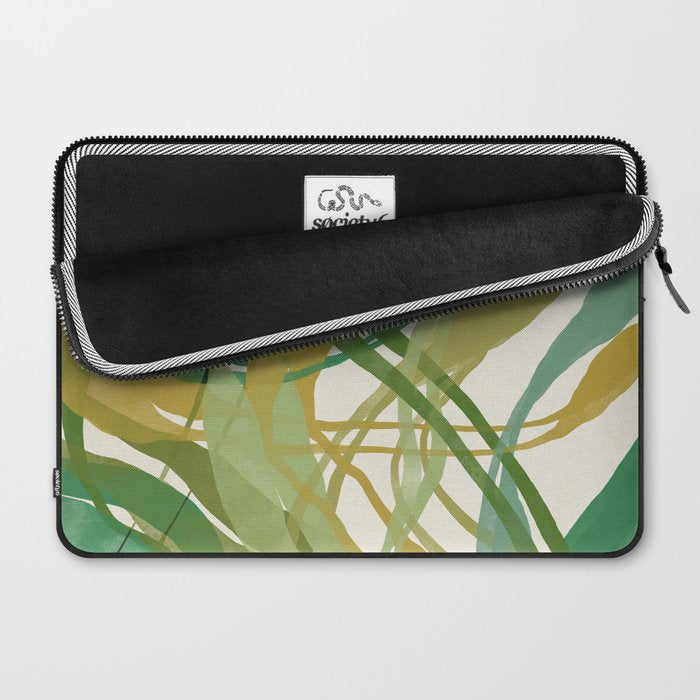 Green Twist - Modern Art Print Laptop Sleeve Gallery Image 2