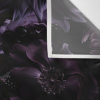 Vintage Black Dramatic Glamour Autumn Romanticism: Maximalism Moody Florals - Grand Millennial Midnight purple Roses Black Bouquets and Nostalgic Gothic Mystic Flowers Wall Tapestry Gallery Image 3
