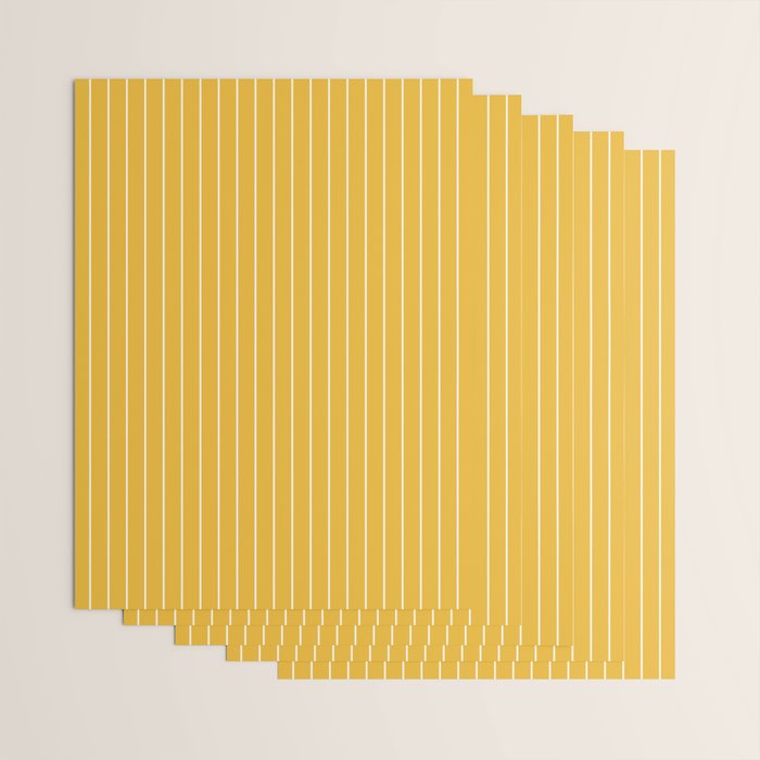 Minimal Arch IX Golden Yellow Modern Geometric Lines Wrapping Paper Gallery Image 3