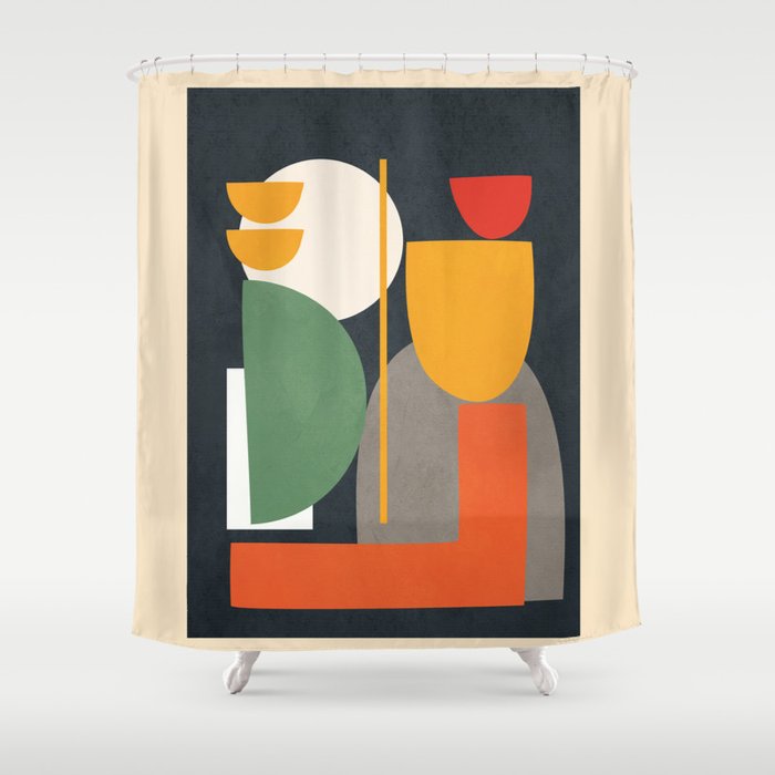 Abstract Shape Setting 02 Shower Curtain Gallery Image 1