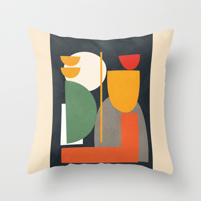 Abstract Shape Setting 02 Throw Pillow Gallery Image 6