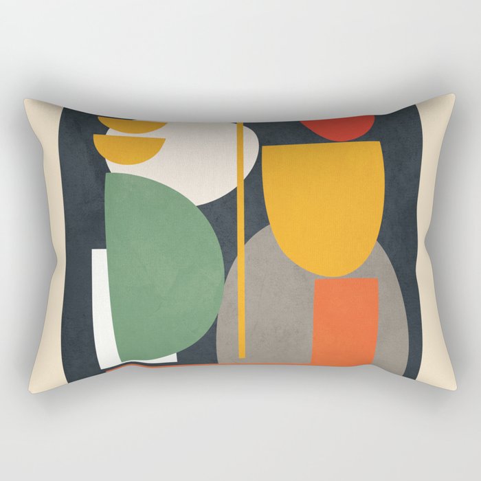 Abstract Shape Setting 02 Rectangular Pillow Gallery Image 1