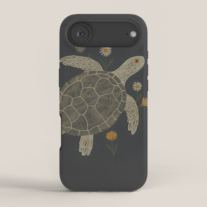 Turtle with Flowers iPhone Case Gallery Image 2