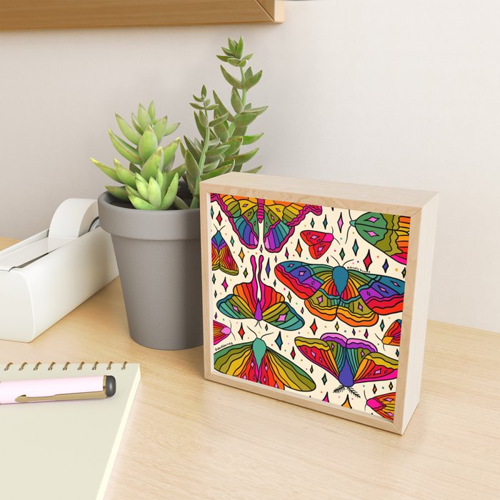 Rainbow Moth Print Mini Art Print Gallery Image 2