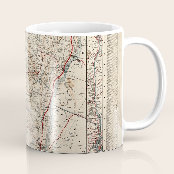 Catskill Mountains Map Coffee Mug Gallery Image 1