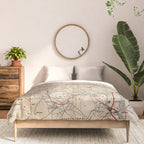 Catskill Mountains Map Comforter Gallery Image 3
