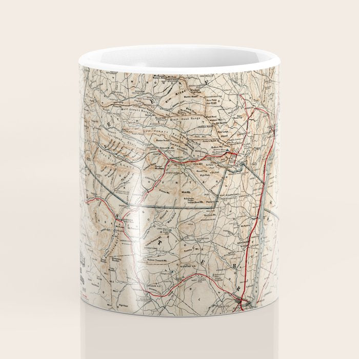 Catskill Mountains Map Coffee Mug Gallery Image 4