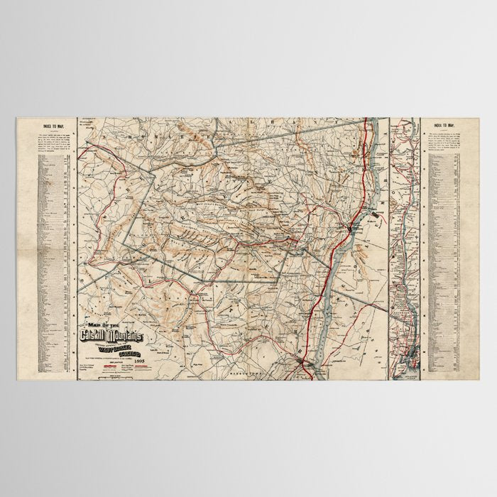Catskill Mountains Map Tablecloth Gallery Image 2