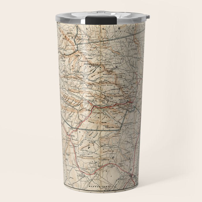 Catskill Mountains Map Travel Mug Gallery Image 1