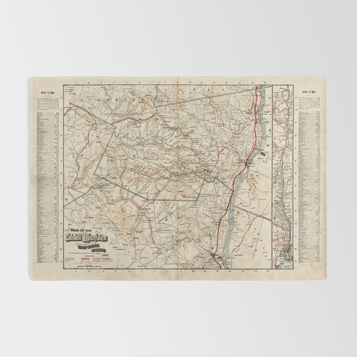 Catskill Mountains Map Rug Gallery Image 2