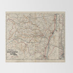 Catskill Mountains Map Throw Blanket Gallery Image 2