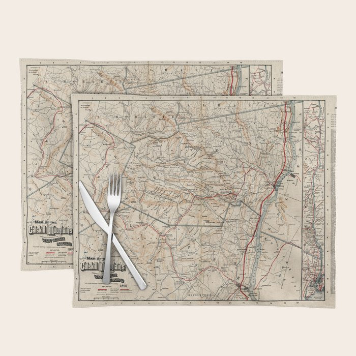 Catskill Mountains Map Placemat Gallery Image 1
