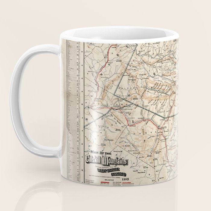Catskill Mountains Map Coffee Mug Gallery Image 3