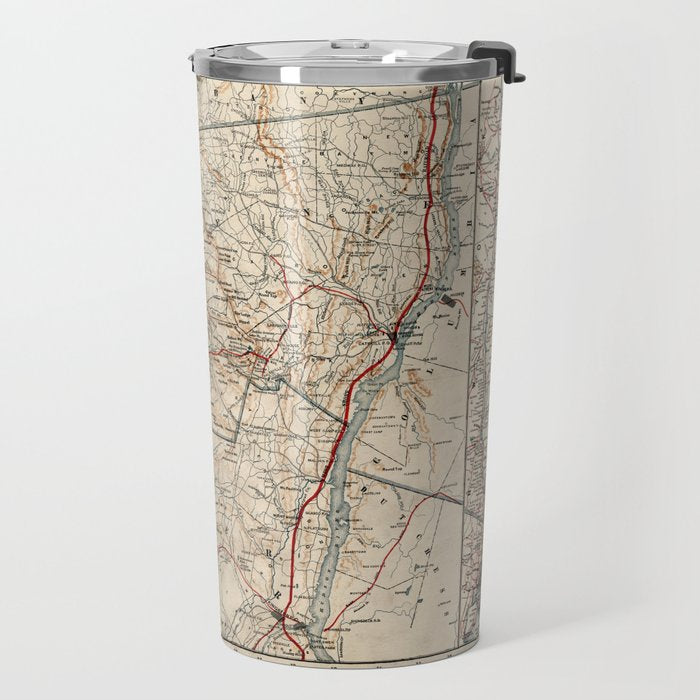 Catskill Mountains Map Travel Mug Gallery Image 2